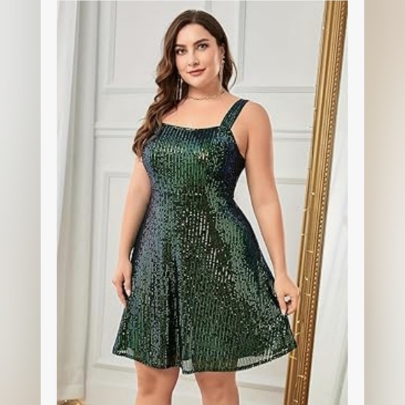 NWOT/ Pkus Size 4X Sequin Dress Mini - Picture 1 of 5
